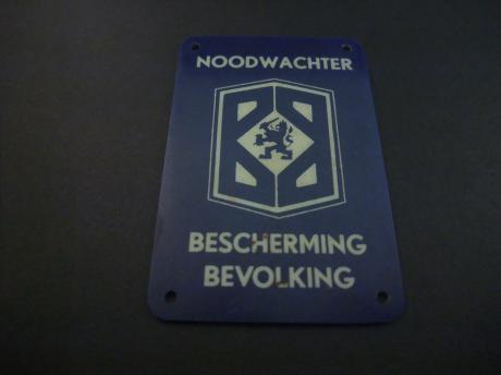 Bescherming Bevolking noodwachter oud plaatje